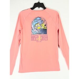 Reel Life Long Sleeve Performance Shirt Women S Coral Pink Raised on Water 
SPF